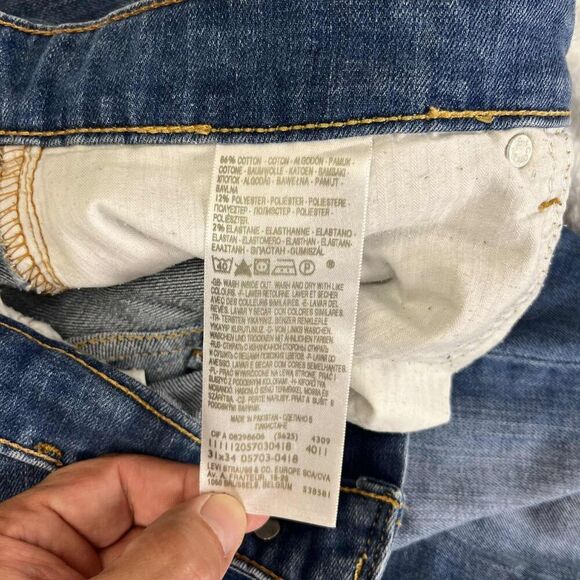 Levis Jeans Womens 31 (34x29.5) Demi Curve Skinny Medium Wash Stretch Denim - Picture 7 of 11